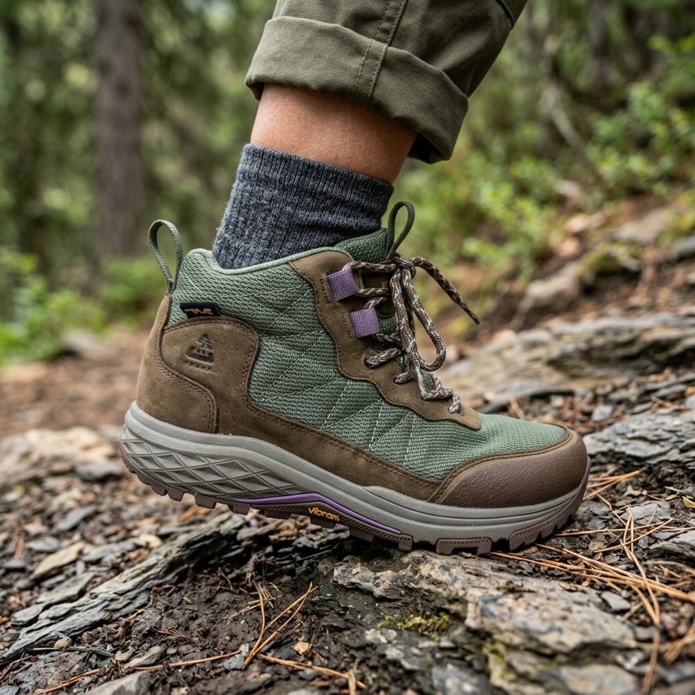 Teva Ridgeview Mid RP Waterproof Hiking Boots Dark Olive Green Womens Size 7